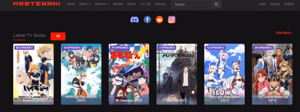  Masterani(best anime websites)