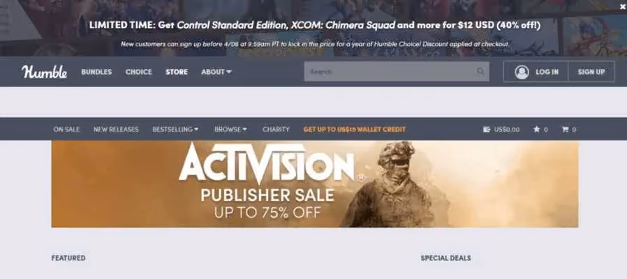 The Humble Store (free games in 2021)