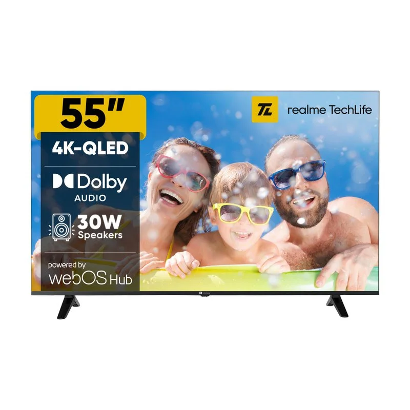 realme TechLife 55-inch QLED Ultra HD (4K) Smart WebOS TV